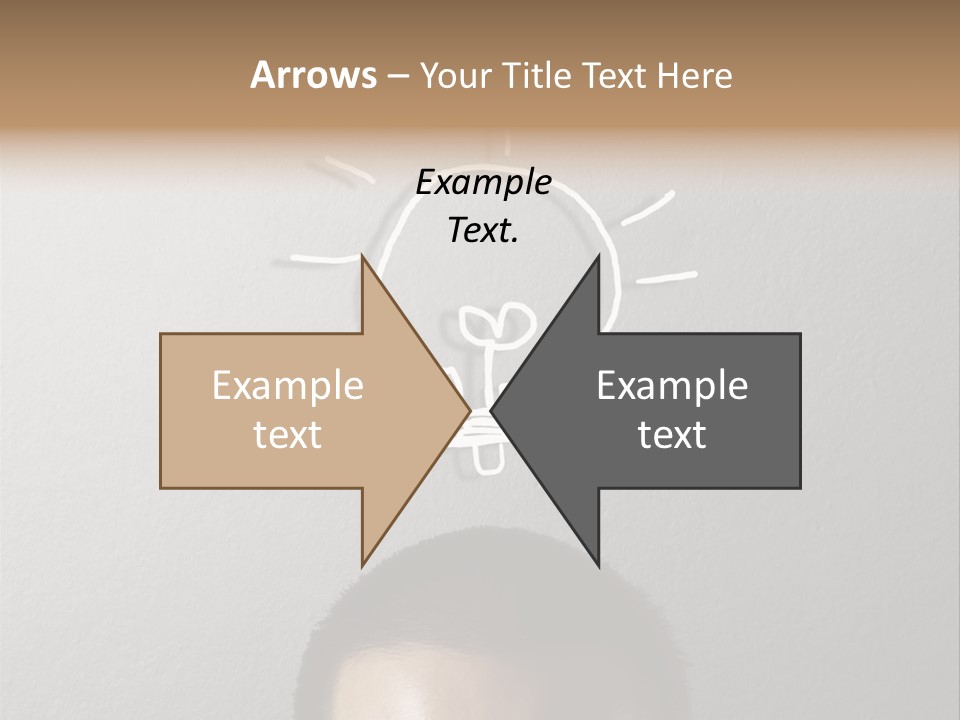 A Man With A Light Bulb Above His Head PowerPoint Template