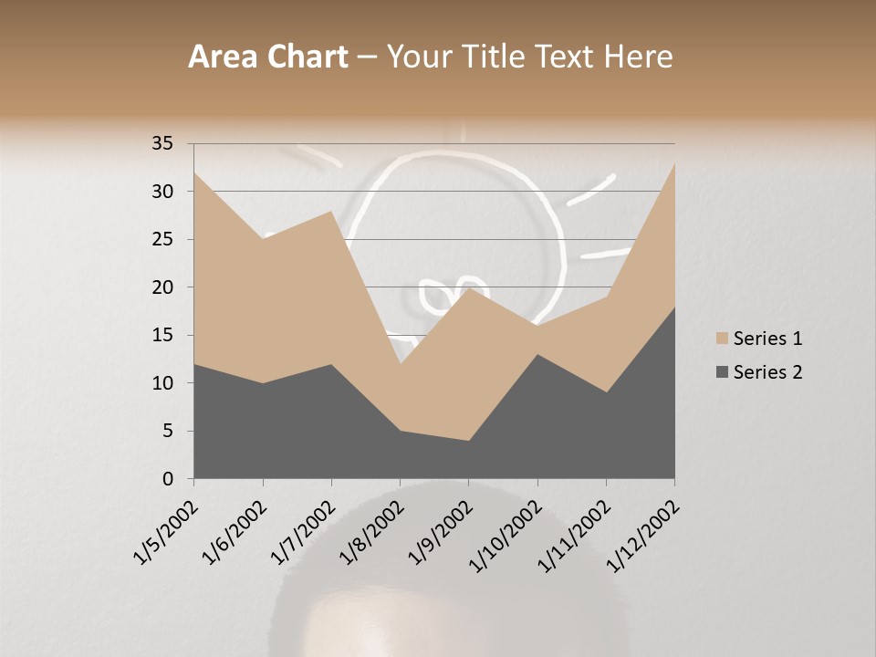 A Man With A Light Bulb Above His Head PowerPoint Template