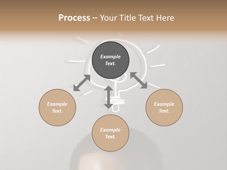 A Man With A Light Bulb Above His Head PowerPoint Template