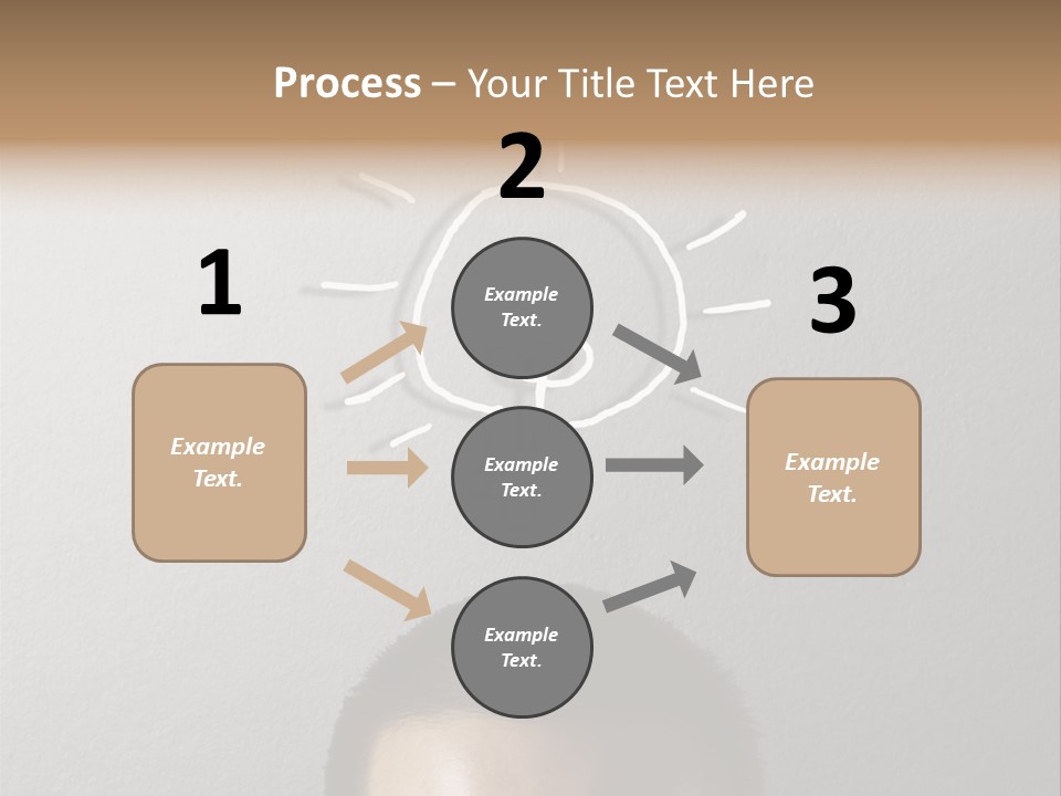 A Man With A Light Bulb Above His Head PowerPoint Template