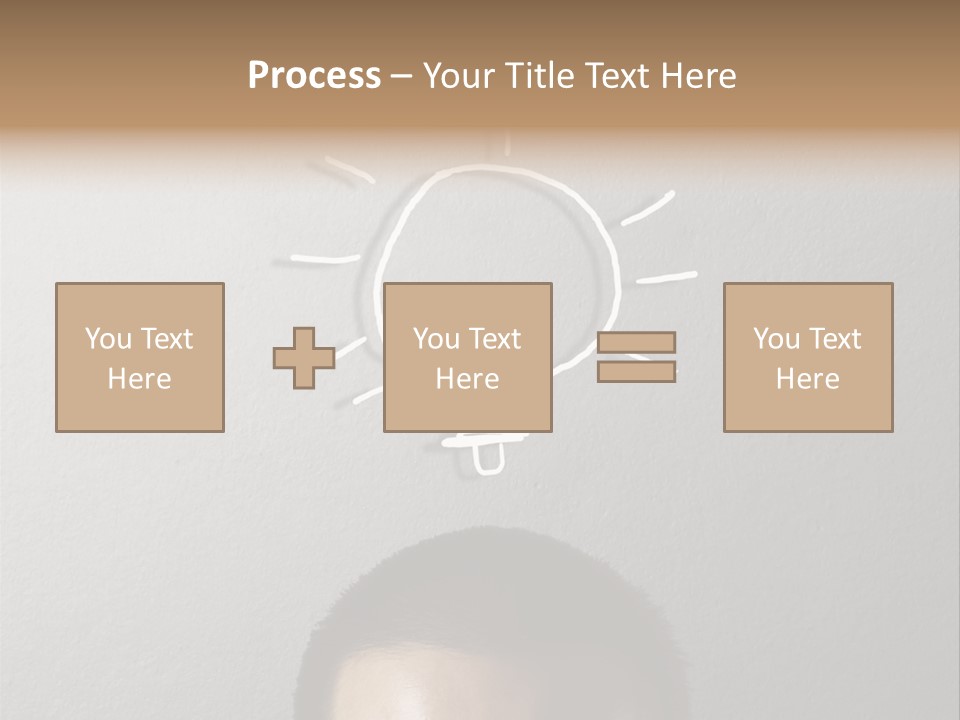 A Man With A Light Bulb Above His Head PowerPoint Template
