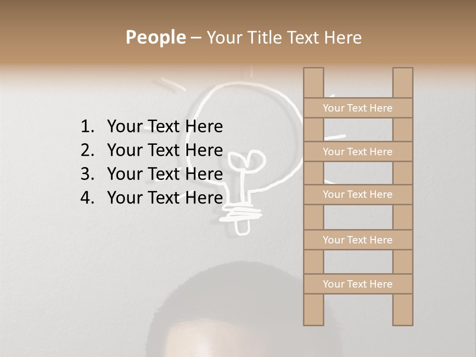 A Man With A Light Bulb Above His Head PowerPoint Template