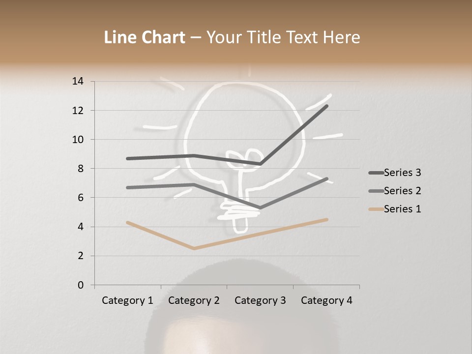 A Man With A Light Bulb Above His Head PowerPoint Template
