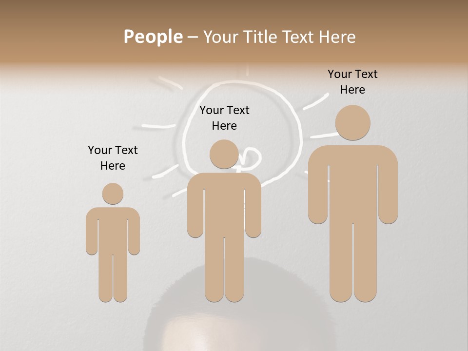 A Man With A Light Bulb Above His Head PowerPoint Template
