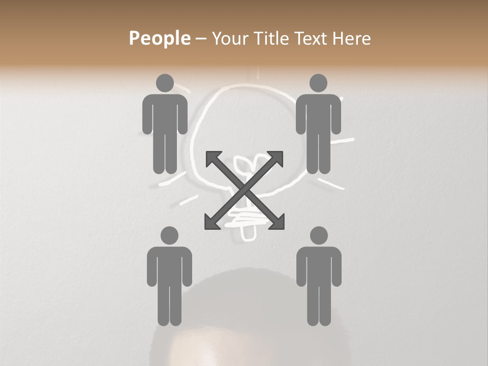 A Man With A Light Bulb Above His Head PowerPoint Template