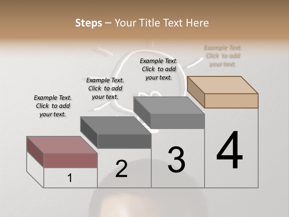 A Man With A Light Bulb Above His Head PowerPoint Template
