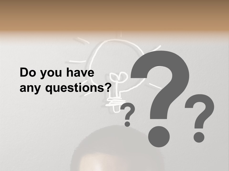 A Man With A Light Bulb Above His Head PowerPoint Template