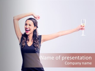 Black Women Sparkling PowerPoint Template