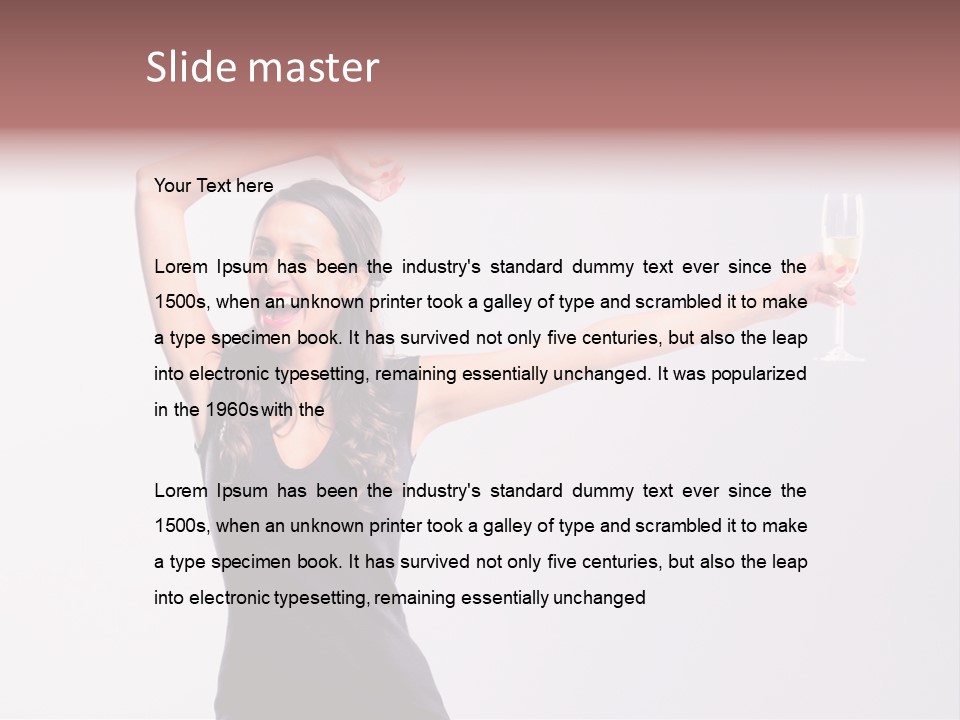 Black Women Sparkling PowerPoint Template