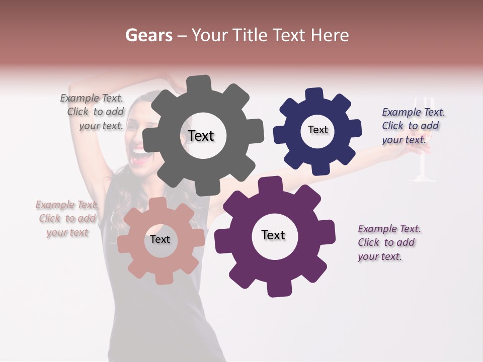 Black Women Sparkling PowerPoint Template