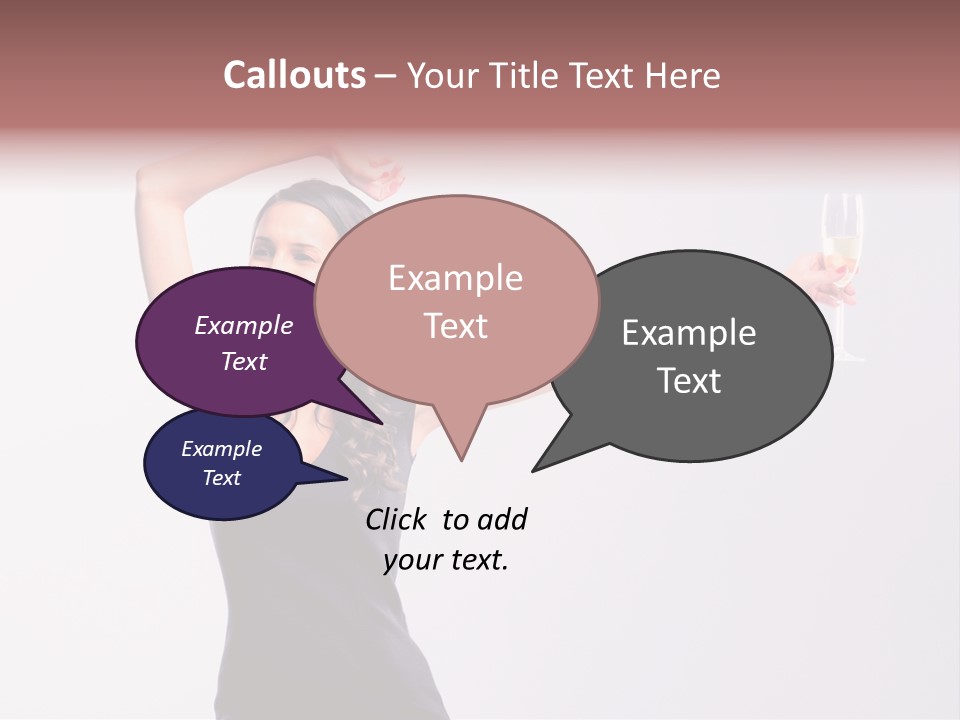 Black Women Sparkling PowerPoint Template