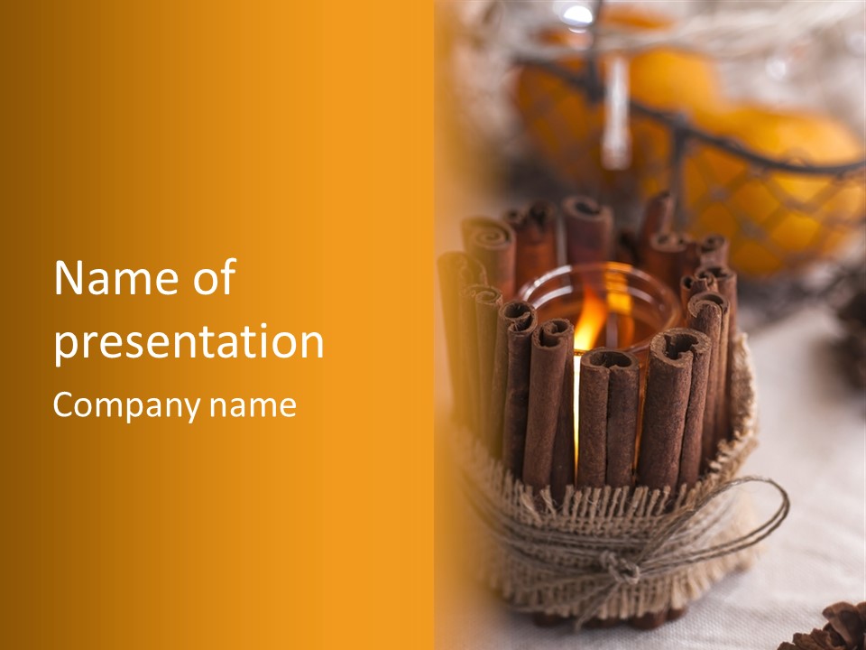 Candle Decorating Celebrating PowerPoint Template