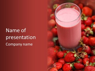 Berry Yogurt Milkshake PowerPoint Template