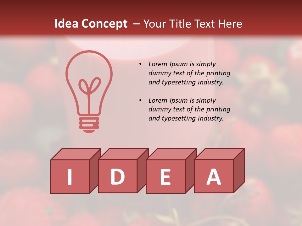 Berry Yogurt Milkshake PowerPoint Template