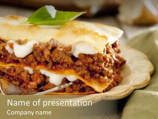 And Lasagna Red PowerPoint Template