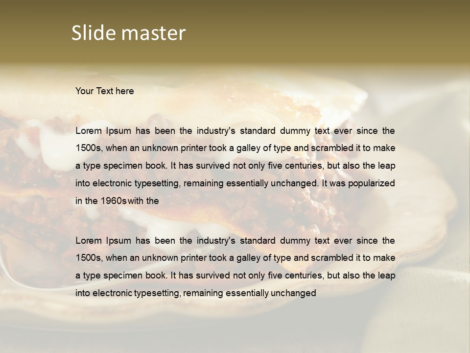 And Lasagna Red PowerPoint Template