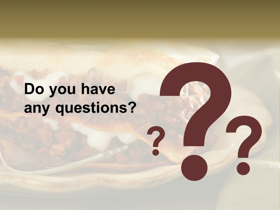 And Lasagna Red PowerPoint Template