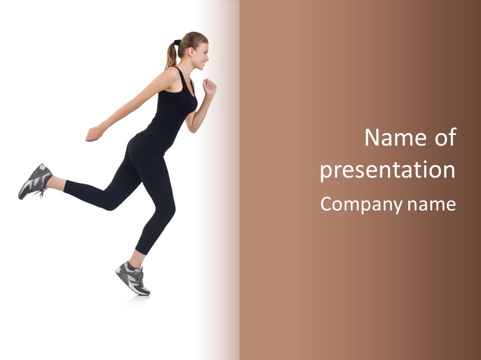 Healthy Portrait Stretching PowerPoint Template