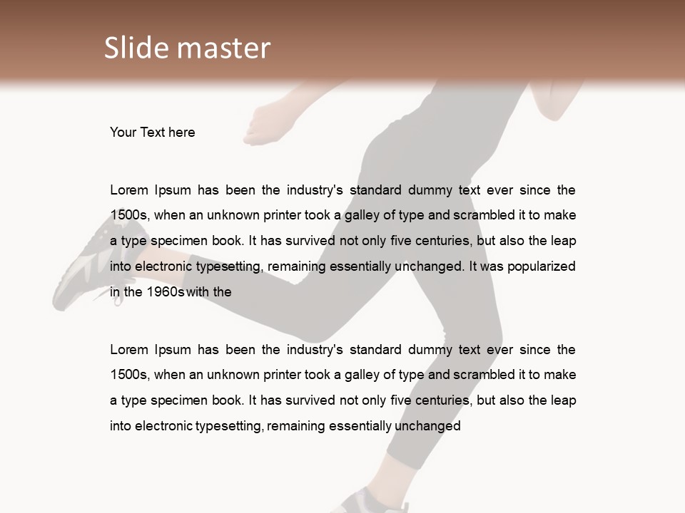 Healthy Portrait Stretching PowerPoint Template