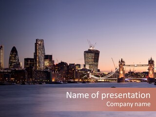 Twilight Exposure Destination PowerPoint Template