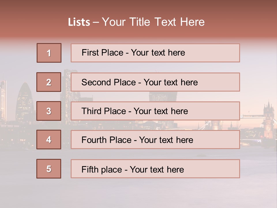 Twilight Exposure Destination PowerPoint Template