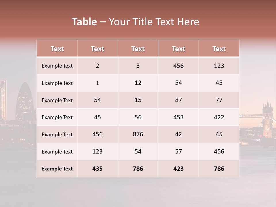 Twilight Exposure Destination PowerPoint Template