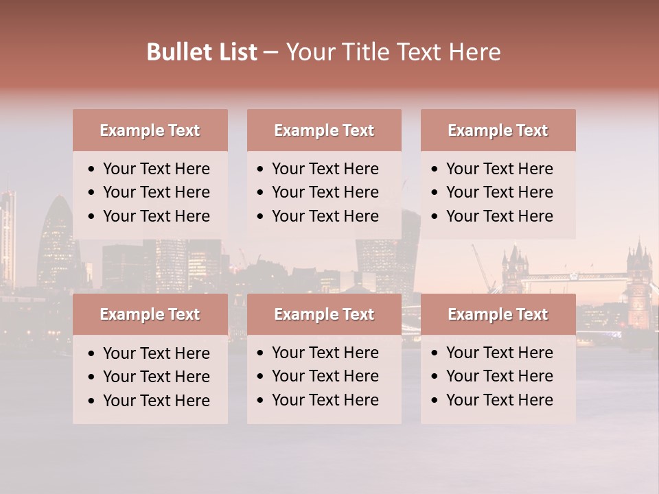 Twilight Exposure Destination PowerPoint Template