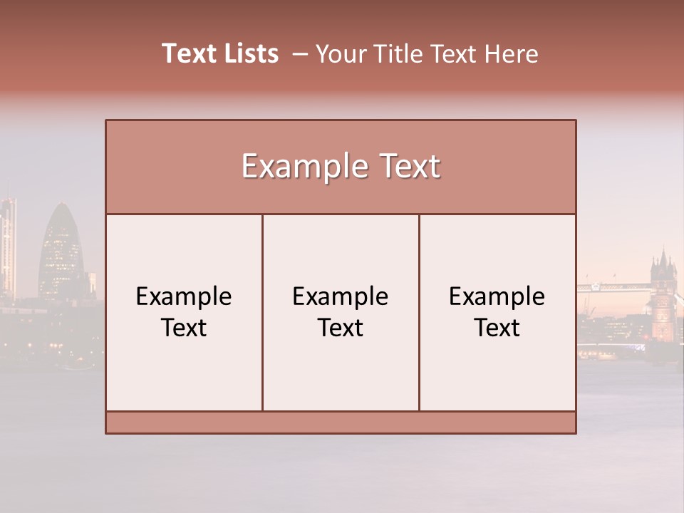 Twilight Exposure Destination PowerPoint Template