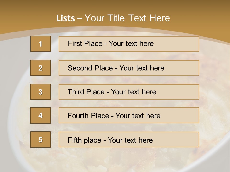 Baked French Vegetarian PowerPoint Template