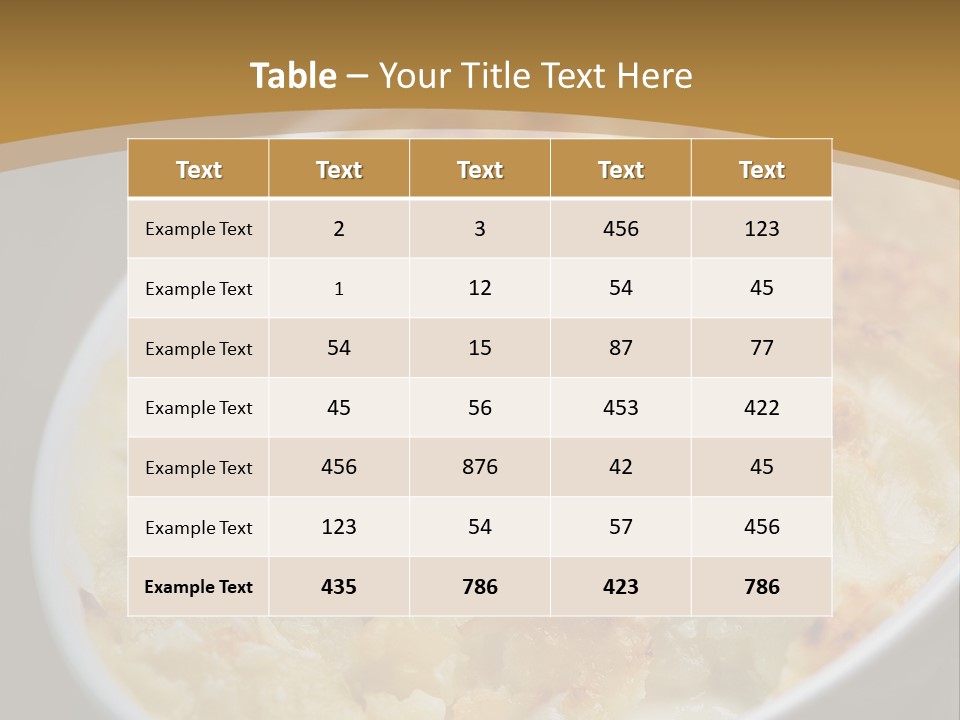 Baked French Vegetarian PowerPoint Template
