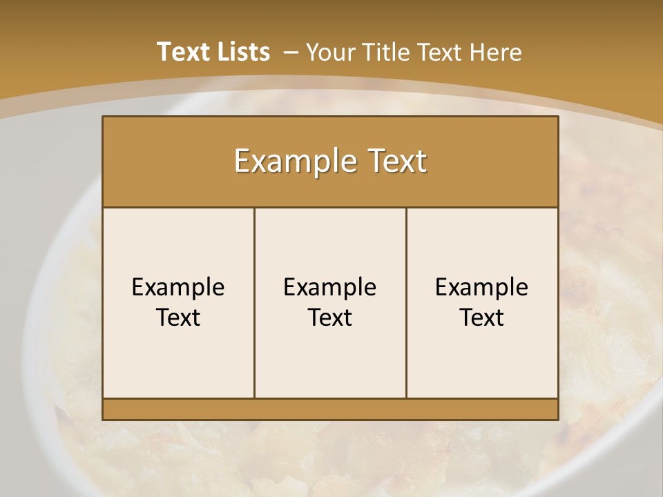 Baked French Vegetarian PowerPoint Template