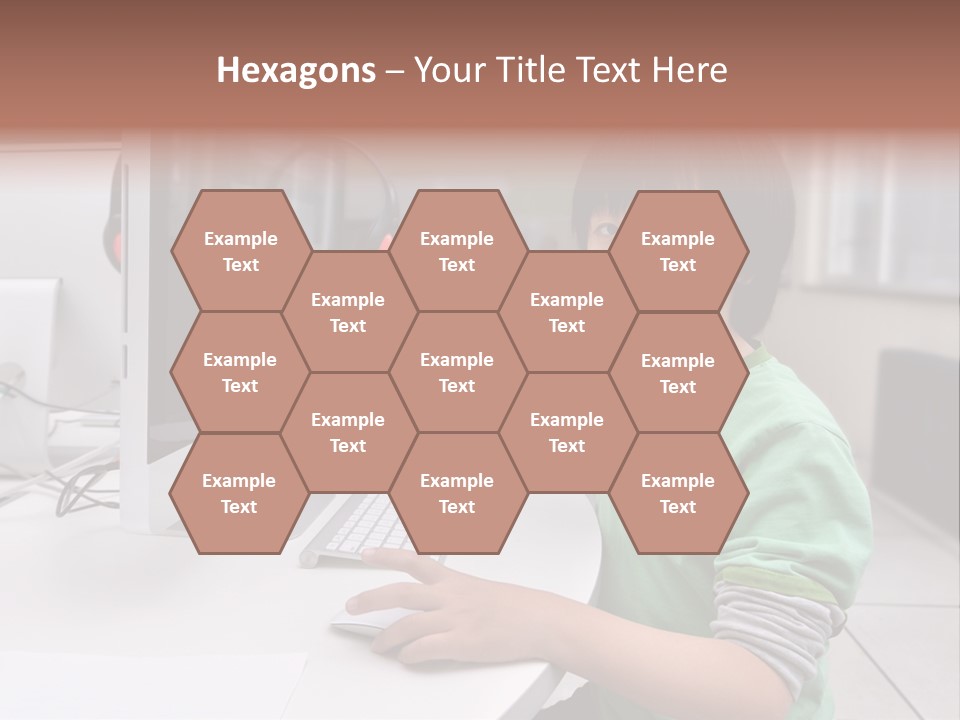 Child White Handsome PowerPoint Template