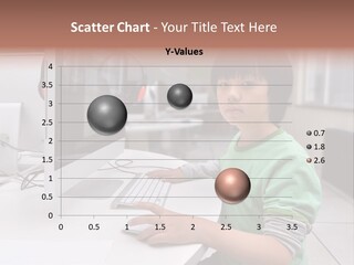 Child White Handsome PowerPoint Template