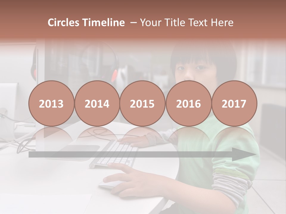 Child White Handsome PowerPoint Template