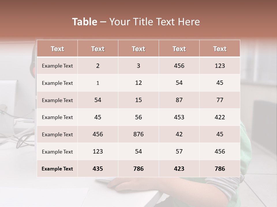 Child White Handsome PowerPoint Template