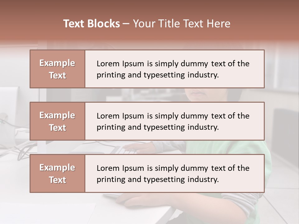 Child White Handsome PowerPoint Template