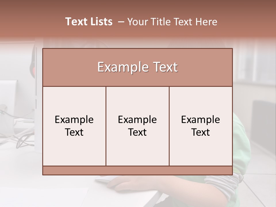 Child White Handsome PowerPoint Template