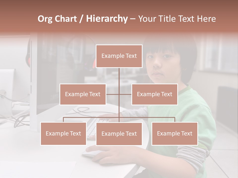 Child White Handsome PowerPoint Template
