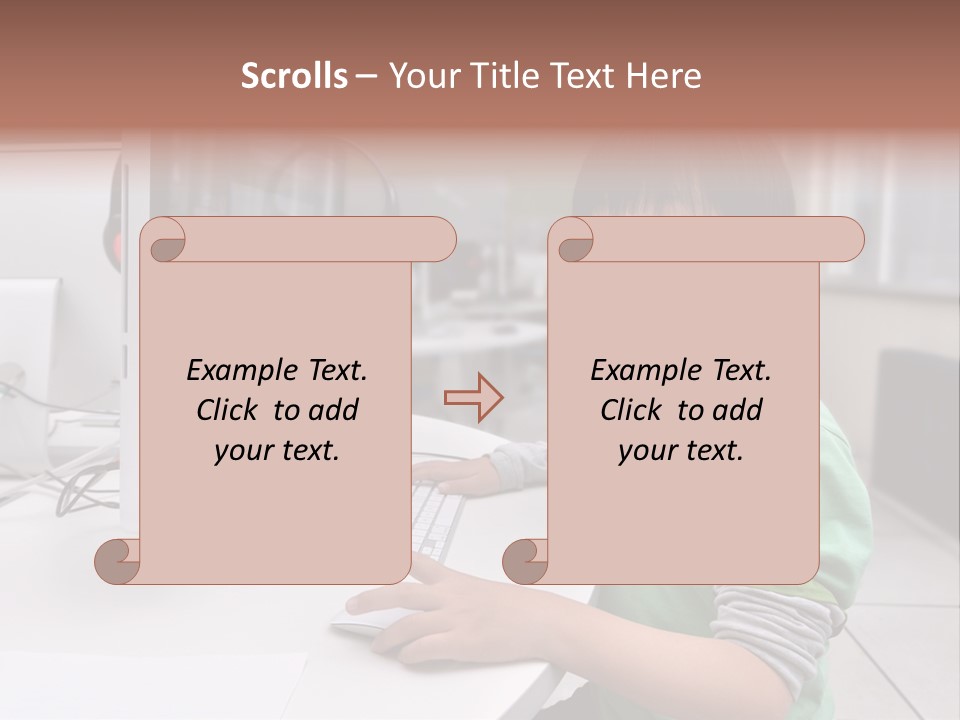 Child White Handsome PowerPoint Template