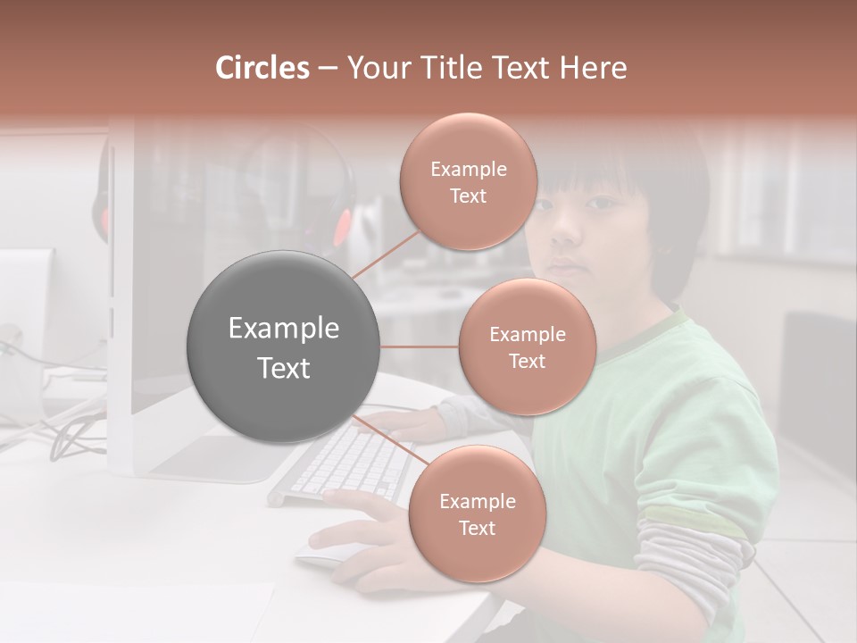 Child White Handsome PowerPoint Template