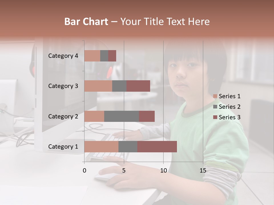Child White Handsome PowerPoint Template
