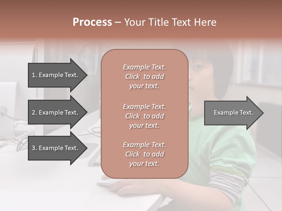 Child White Handsome PowerPoint Template