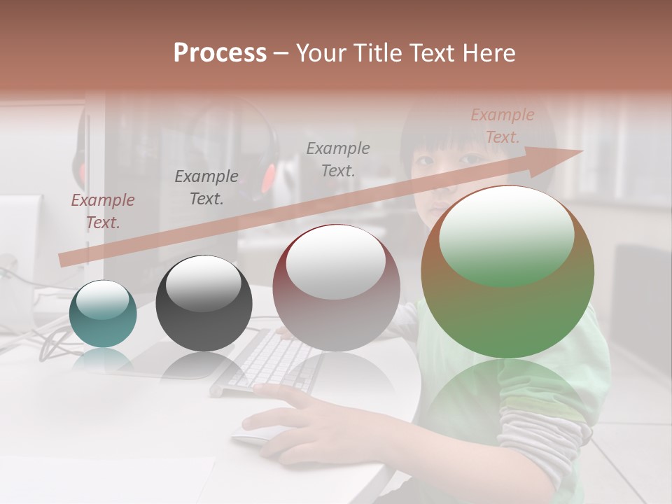 Child White Handsome PowerPoint Template