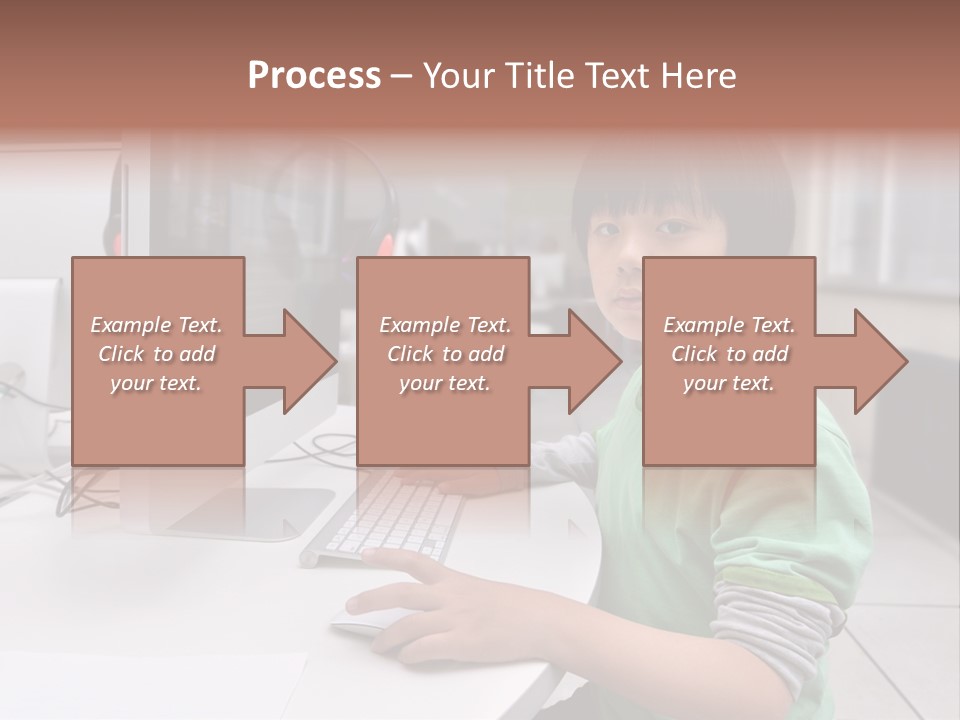 Child White Handsome PowerPoint Template