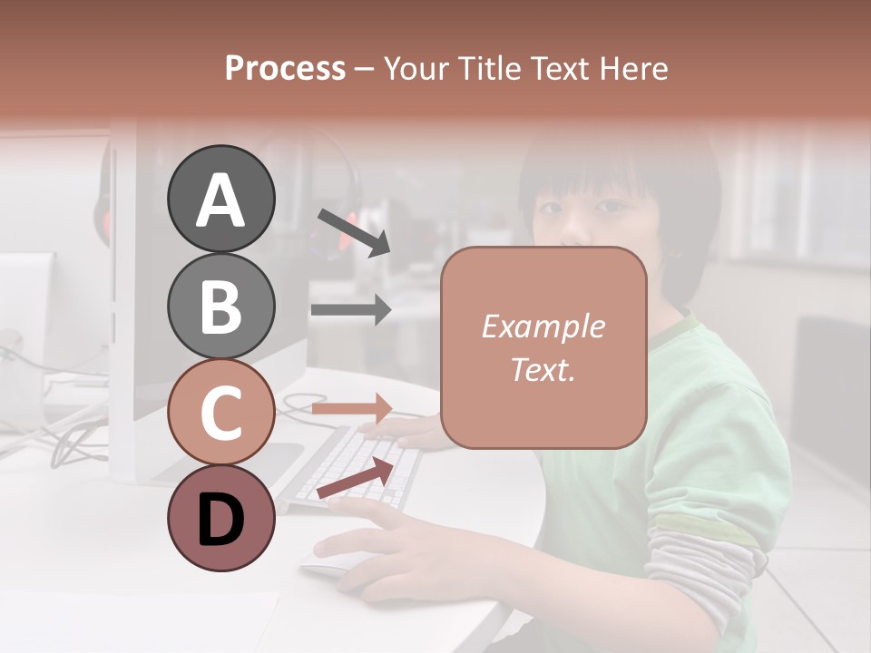 Child White Handsome PowerPoint Template