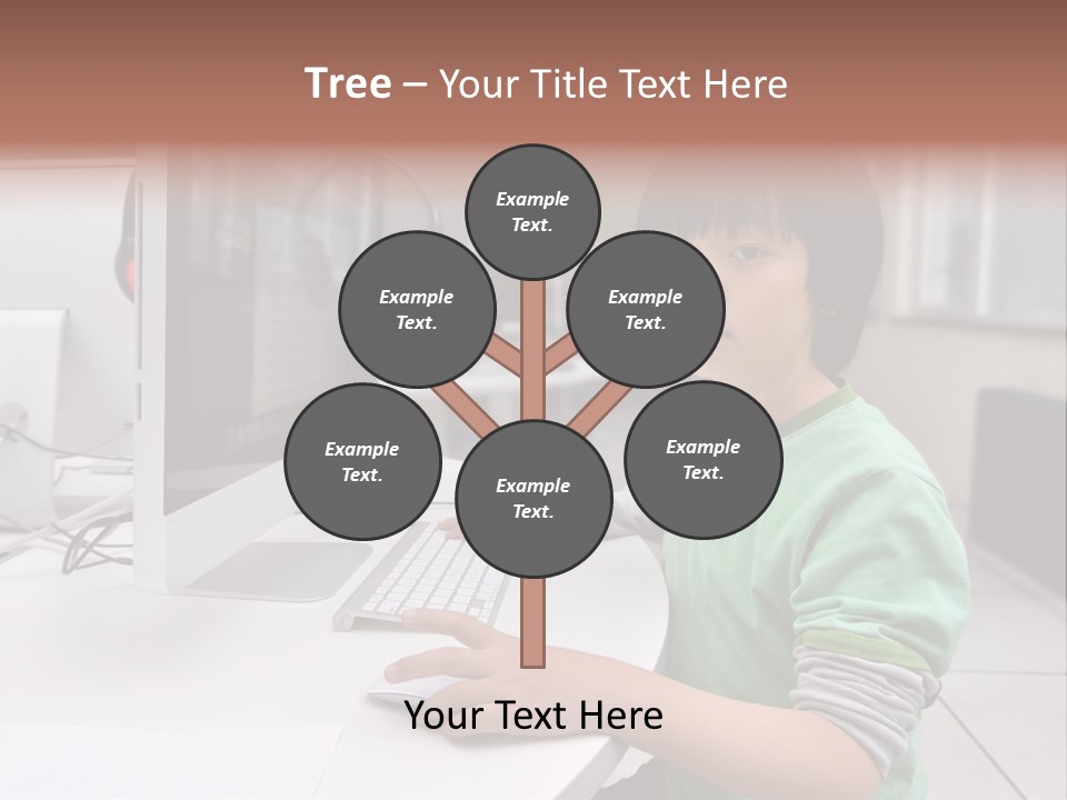 Child White Handsome PowerPoint Template