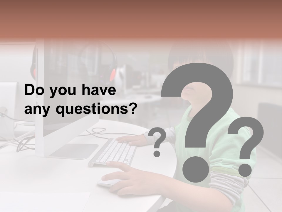 Child White Handsome PowerPoint Template