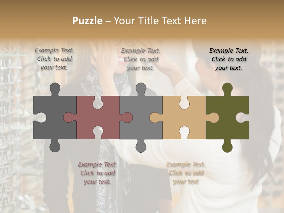 Caucasian Looking Casual PowerPoint Template