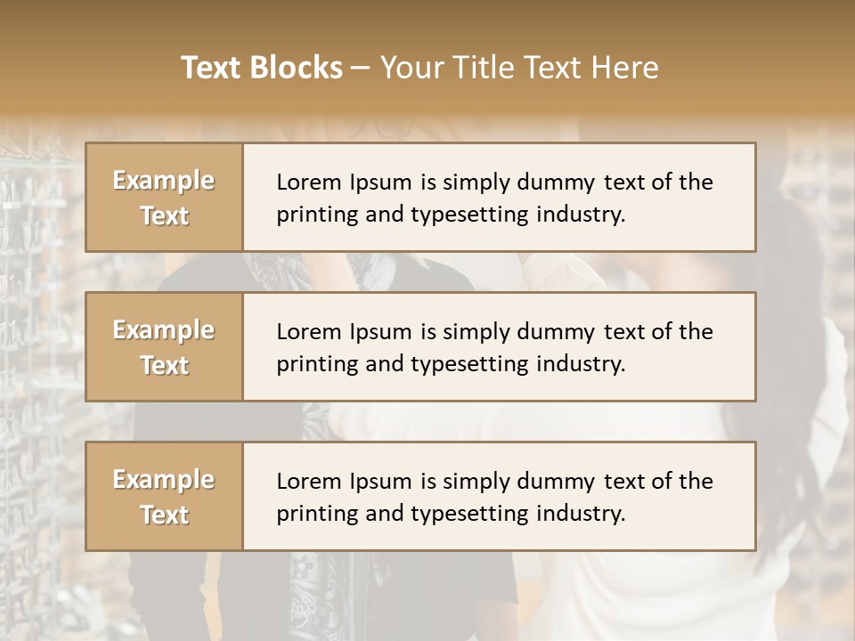 Caucasian Looking Casual PowerPoint Template