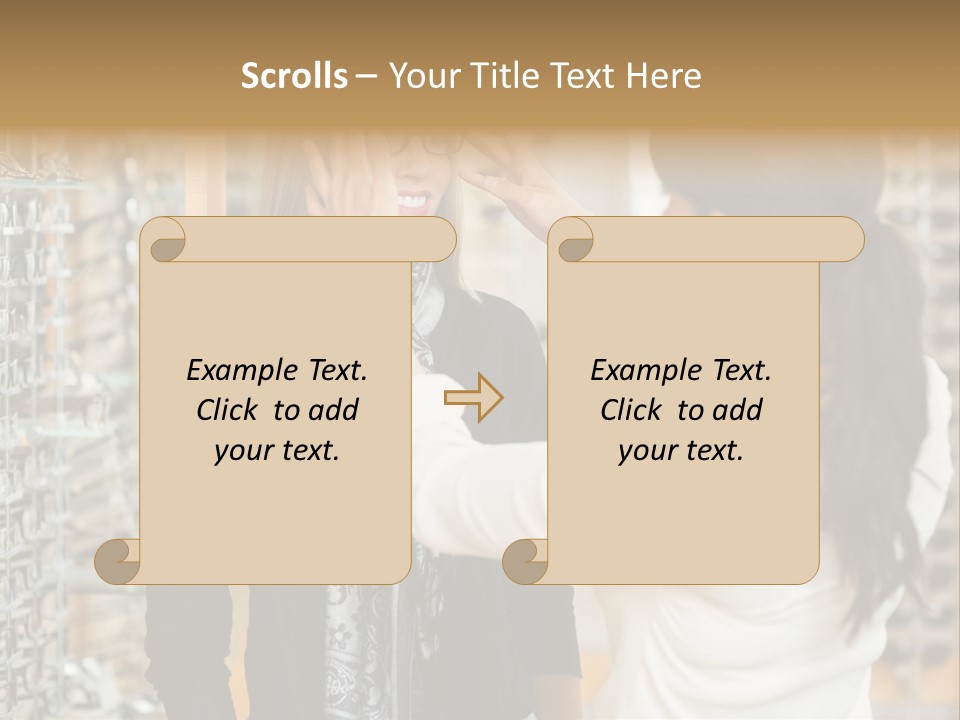 Caucasian Looking Casual PowerPoint Template